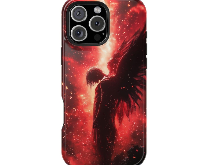 Fallen Angel Hellfire Phone Case: iPhone, Galaxy, Pixel - Magsafe Wireless Charging