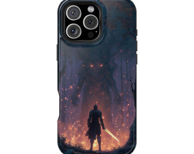 Forest Tree Demon Medieval Knight Battle Phone Case: iPhone, Galaxy, Pixel - Lifetime Warranty