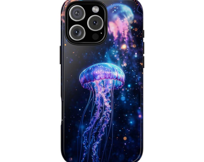 Ethereal Jellyfish Neon Iridescent Glow Phone Case: iPhone, Galaxy, Pixel - Lifetime Warranty