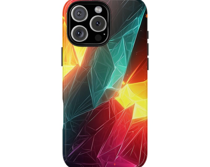 Neon Shard Explosion Prism Crystal Colors Phone Case: iPhone, Galaxy, Pixel - Lifetime Warranty