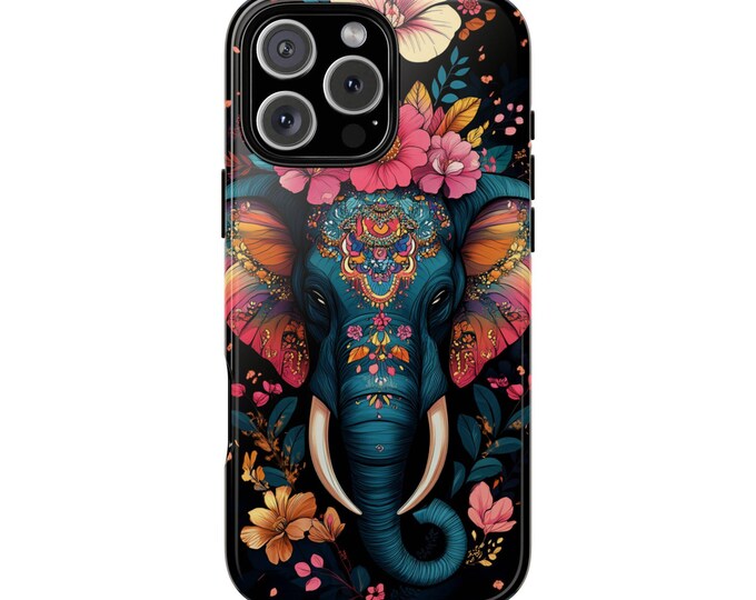 Elephant Indian Flower Pink Floral Phone Case for iPhone | Samsung Galaxy | Google Pixel