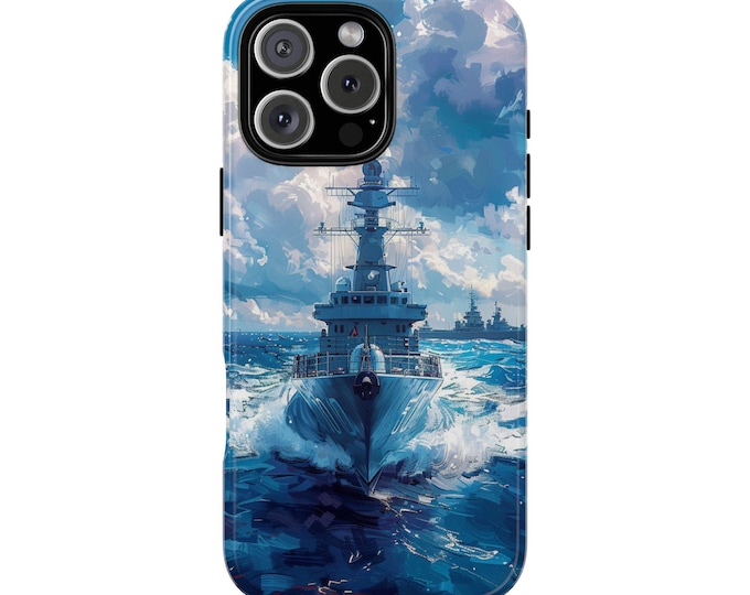 Navy Battleship Destroyer Military Ship Cruiser Phone Case: iPhone, Galaxy, Pixel - Lifetime Warranty