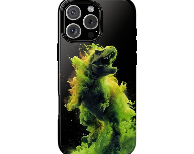 T-Rex Dinosaur Green Smoke Tyrannosaurus Rex Dino Phone Case: iPhone, Galaxy, Pixel - Lifetime Warranty