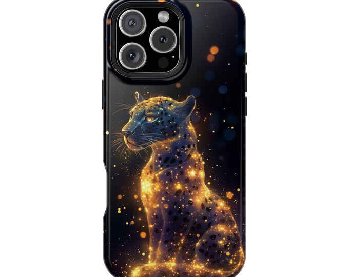 Golden Light Leopard Cat Magical Glow Phone Case: iPhone, Galaxy, Pixel - Lifetime Warranty