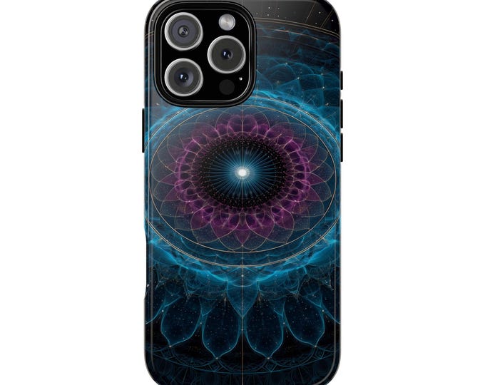 Sacred Circles Angular Weave Teal Light Phone Case: iPhone, Galaxy, Pixel - Lifetime Warranty