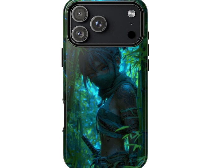 Ninja Anime Girl Bamboo Forest Phone Case: iPhone, Galaxy, Pixel - Lifetime Warranty