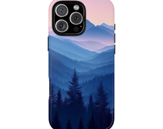 Blue Mountain Landscape Ridge Pastel Summit Phone Case: iPhone, Galaxy, Pixel - Lifetime Warranty
