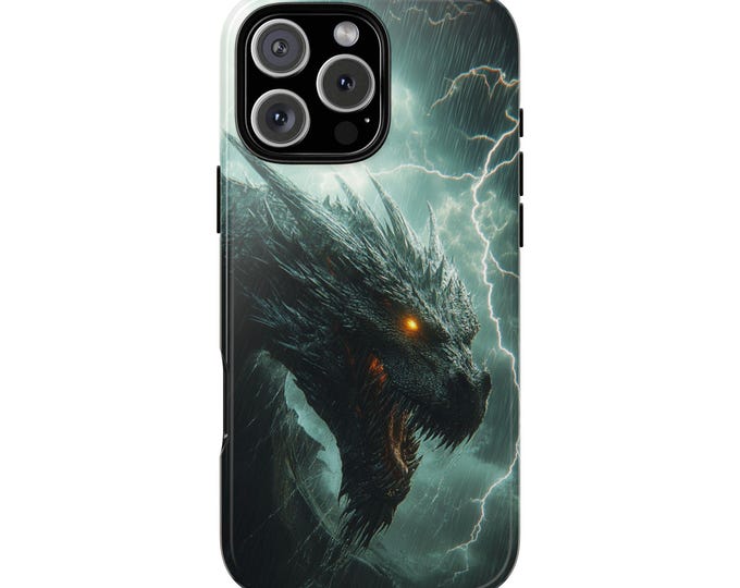 Thunderstorm Dragon Lightning Flashing Phone Case: iPhone, Galaxy, Pixel - Lifetime Warranty