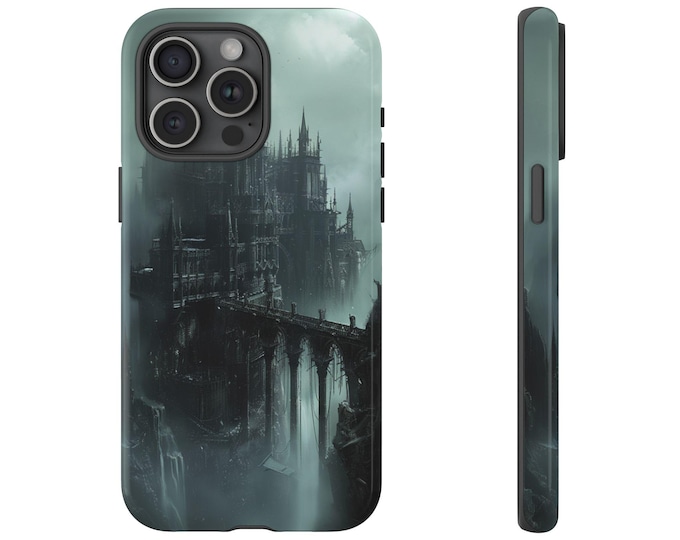 Gothic Cathedral Castle Fog Phone Case: iPhone, Galaxy, Pixel - Lifetime Warranty
