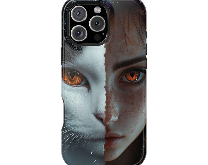 Dual Essence Cat Girl Face Phone Case: iPhone, Galaxy, Pixel - Lifetime Warranty