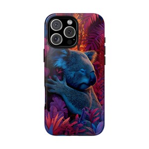Koala Dreams Neon Jungle Bear Wilderness Phone Cover Case: iPhone, Galaxy, Pixel