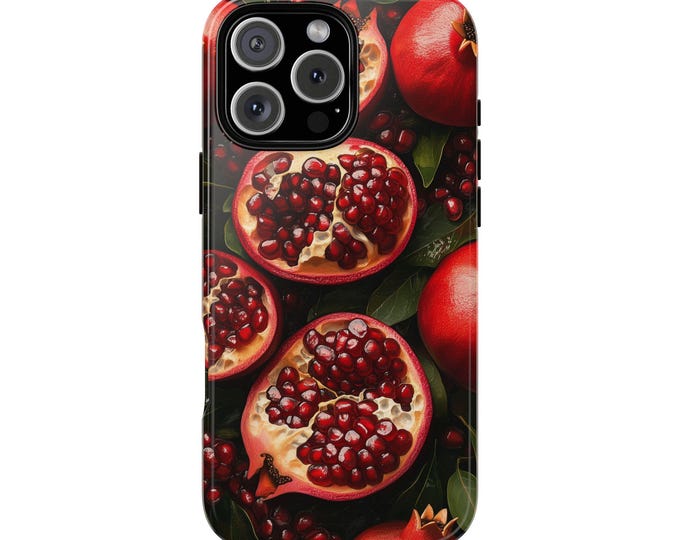 Vibrant Pomegranate Fruit Tree Phone Case: iPhone, Galaxy, Pixel - Lifetime Warranty
