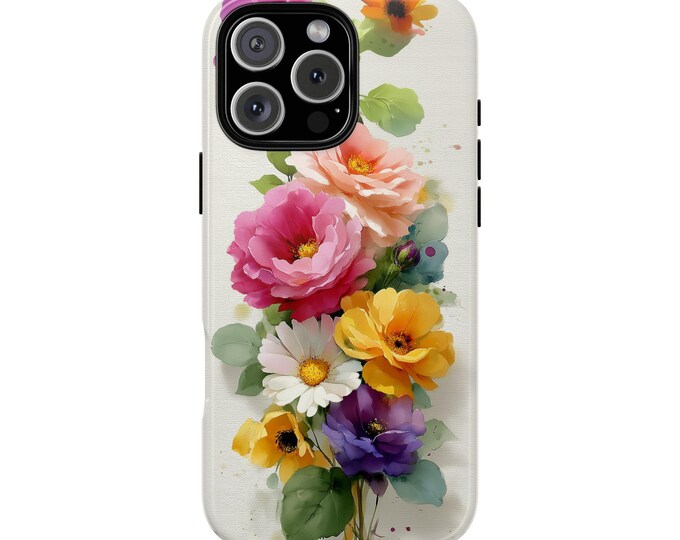 Lively Floral Bouquet Painting Color Flowers Phone Case: iPhone, Galaxy, Pixel - Lifetime Warranty