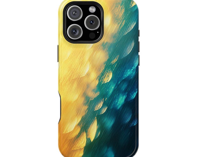 Yellow Green Blue Gradient Artwork Phone Case: iPhone, Galaxy, Pixel - Lifetime Warranty