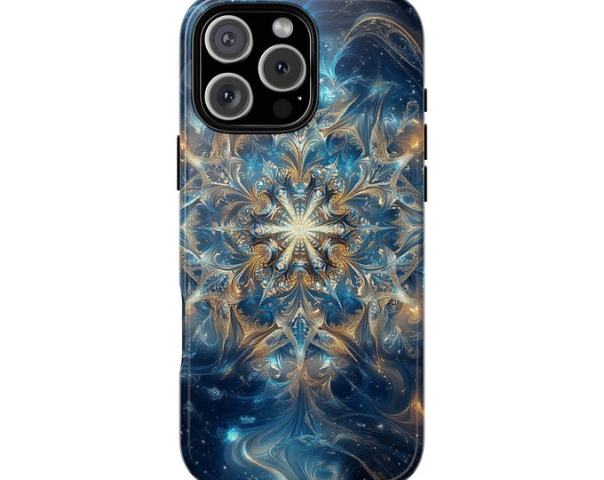 Ethereal Snowflake Aesthetic Mandala Phone Case: iPhone, Galaxy, Pixel - Lifetime Warranty