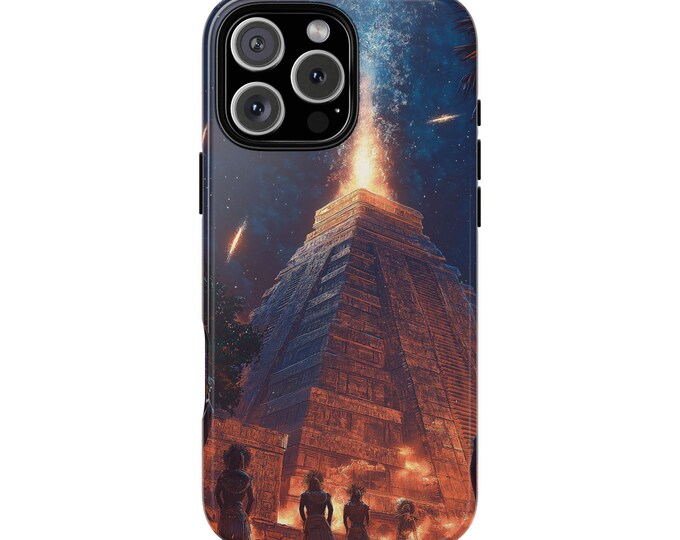 Mayan Ritual Pyramid Ancient Stars Phone Case: iPhone, Galaxy, Pixel - Lifetime Warranty