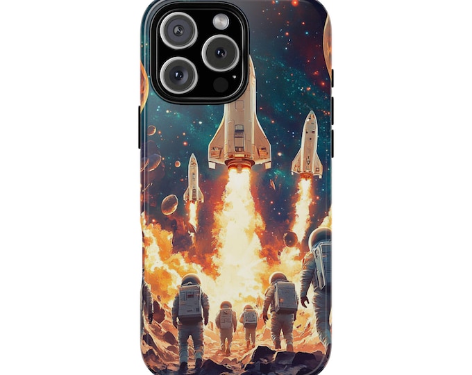 Astronauts Planetary Spaceship Rockets Space Phone Case: iPhone, Galaxy, Pixel - Lifetime Warranty