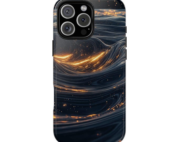 Universe Dark Liquid Waves Dark Matter Flow Phone Case: iPhone, Galaxy, Pixel - Lifetime Warranty