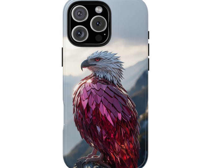 Shiny Metallic Eagle Metal Feathers Phone Case: iPhone, Galaxy, Pixel - Lifetime Warranty