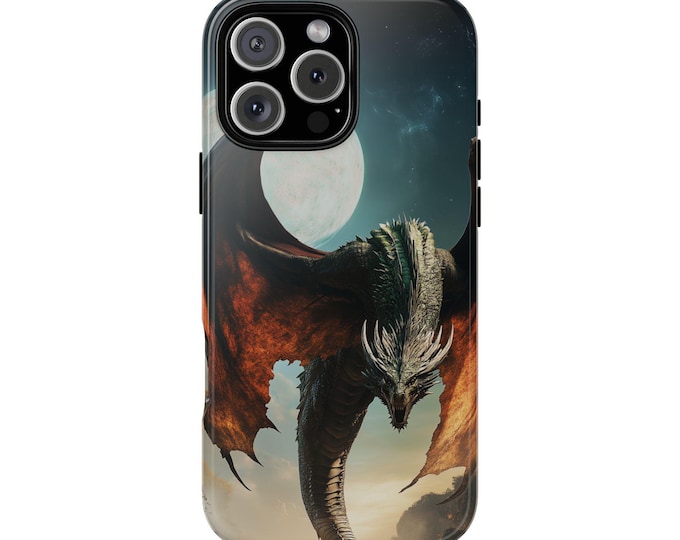 Dragon Wyrm Lunar Moon Flight - Phone Case for iPhone 16e 16 15 14 13 12 Pro Max Galaxy S25 S24 Pixel 9 9a - Lifetime Warranty