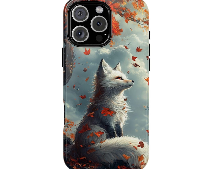 Arctic Kitsune Fox Orange Tree Clouds Phone Case: iPhone, Galaxy, Pixel - Lifetime Warranty