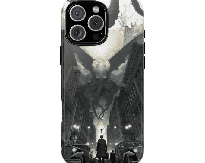 Cthulhu Horror Lovecraft Monster Vintage City Phone Case: iPhone, Galaxy, Pixel - Lifetime Warranty