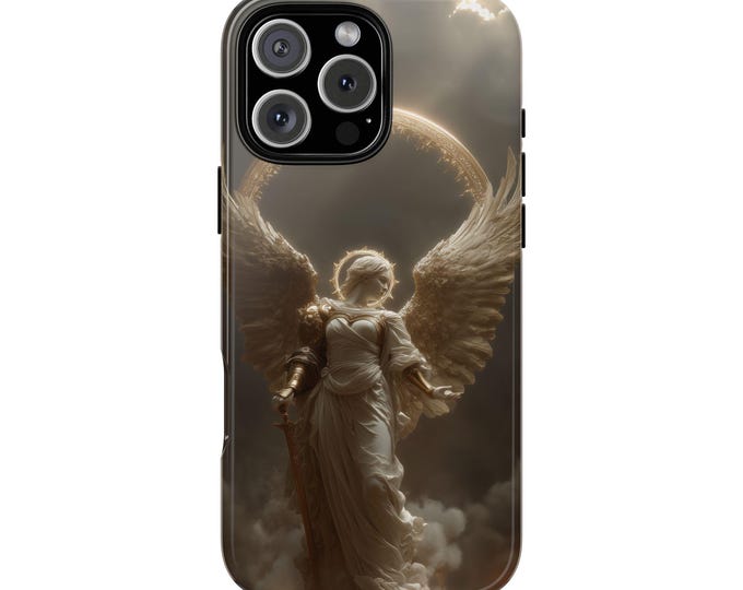 Celestial Angel Gold Wings Guardian Phone Case: iPhone, Galaxy, Pixel - Lifetime Warranty