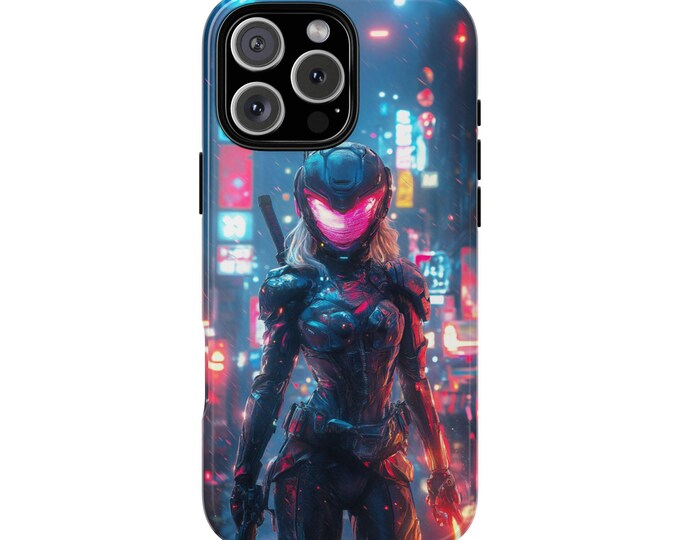 Anime Cyber Warrior Girl Futursitic Phone Case: iPhone, Galaxy, Pixel - Lifetime Warranty