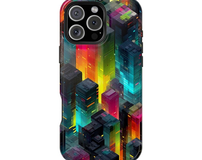Vivid Cityscape Urban Neon Phone Case: iPhone, Galaxy, Pixel - Lifetime Warranty