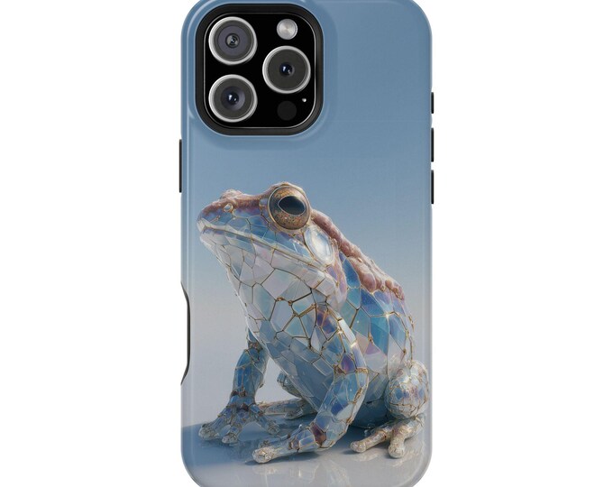 Blue Frog Sapphire Mosaic Phone Case: iPhone, Galaxy, Pixel - Lifetime Warranty