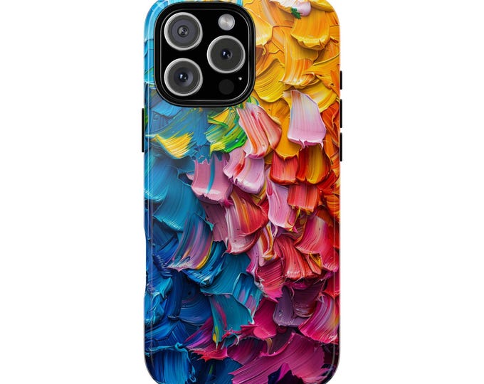 Dynamic Colorful Thick Paint Palette Phone Case: iPhone, Galaxy, Pixel - Lifetime Warranty