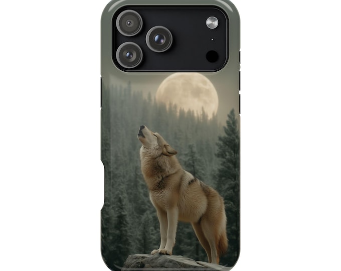 Howling Wolf Lunar Moon Forest Wilderness Phone Case: iPhone, Galaxy, Pixel - Lifetime Warranty