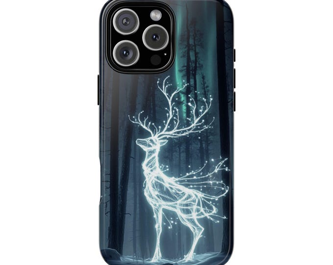 Glowing Reindeer Antlers Winter Lights Phone Case: iPhone, Galaxy, Pixel - Lifetime Warranty