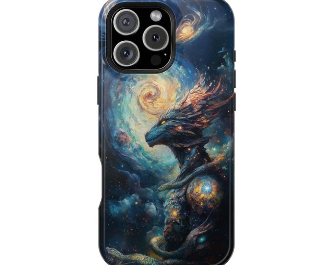 Celestial Dragon Serpent Warrior Snake Nebula Mage Phone Case: iPhone, Galaxy, Pixel - Lifetime Warranty