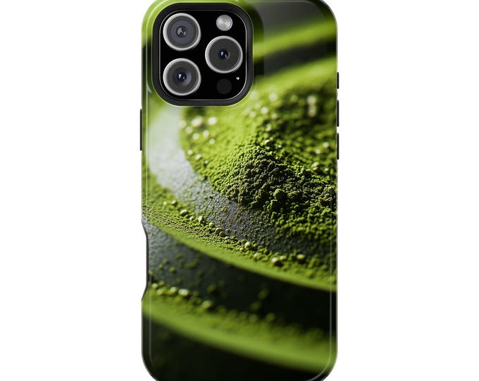Matcha Powder Circular Tea Grain Phone Case: iPhone, Galaxy, Pixel - Lifetime Warranty
