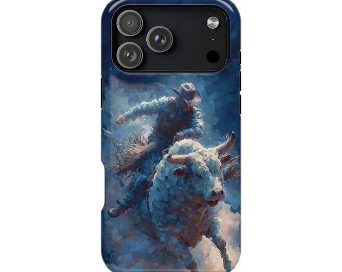 Bull Rider Cowboy Rodeo Phone Case: iPhone, Galaxy, Pixel - Lifetime Warranty