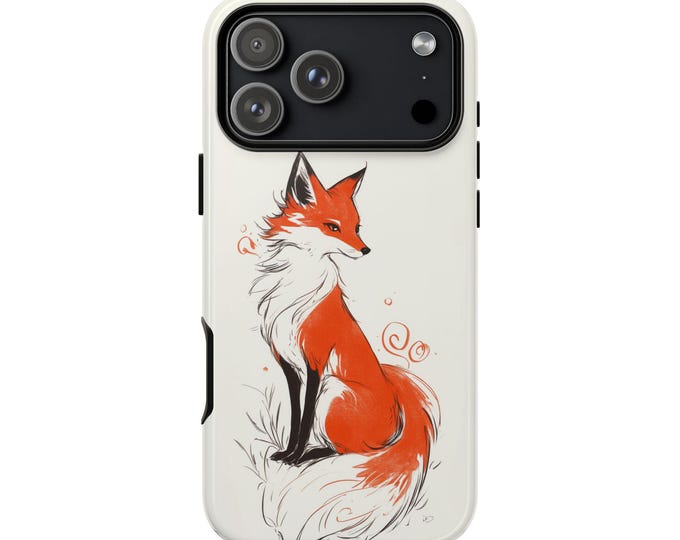 Red Fiery Fox Phone Case: iPhone, Galaxy, Pixel - Lifetime Warranty