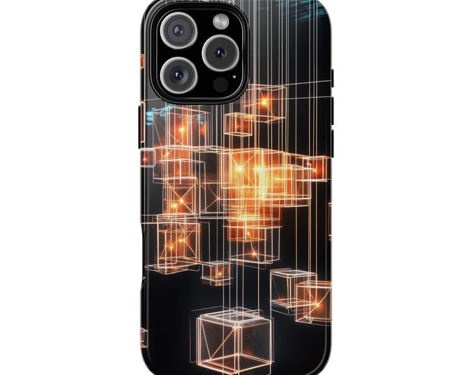 Cube Light Structure Geometric Art Phone Case: iPhone, Galaxy, Pixel - Lifetime Warranty