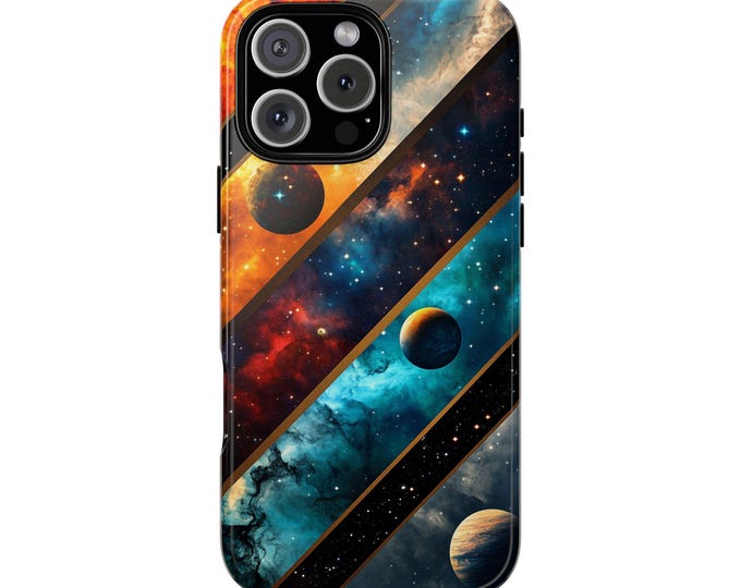 Planet Layers Nebula Space Strips Distant Worlds Phone Case: iPhone, Galaxy, Pixel - Lifetime Warranty
