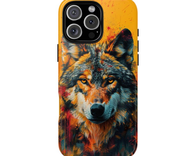 Wolf Vibrant Yellow Pop Art Phone Case: iPhone, Galaxy, Pixel - Lifetime Warranty