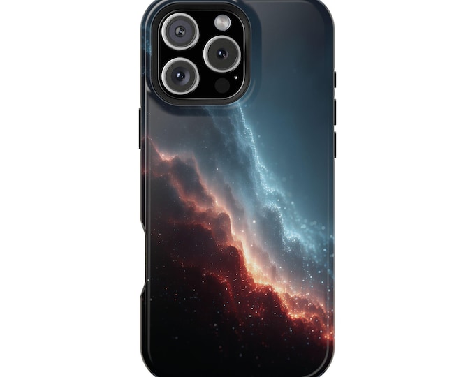 Galaxy Red Blue Star Waves Nebula Phone Case: iPhone, Galaxy, Pixel - Lifetime Warranty