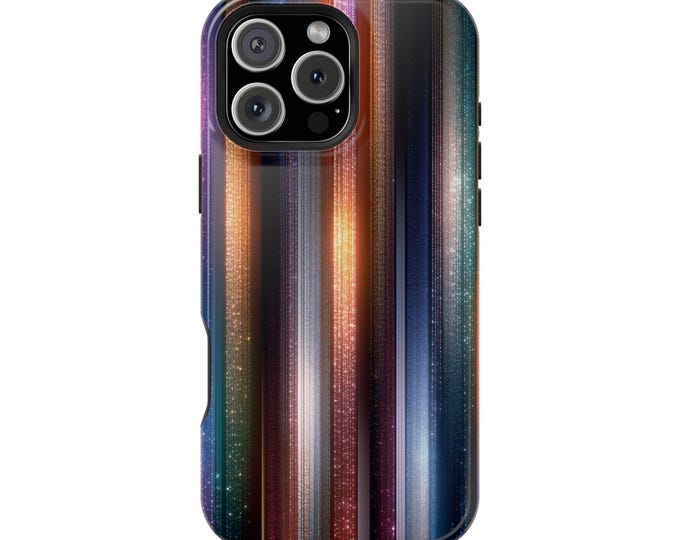 Gradient Shine Sparkling Colorful Stripes Phone Case: iPhone, Galaxy, Pixel - Lifetime Warranty