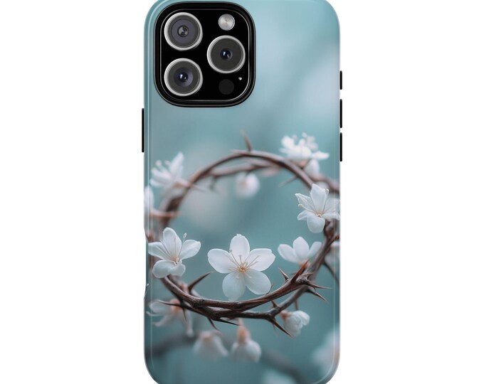 Crown of Thorns Floral Faith Phone Case: iPhone, Galaxy, Pixel - Lifetime Warranty