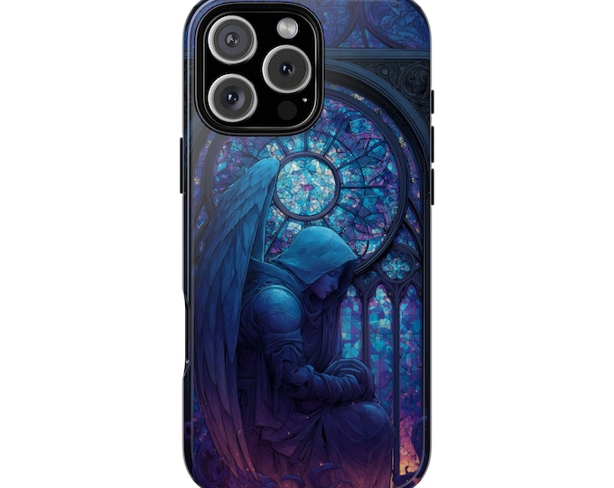Holy Guardian Angel Stained Glass Phone Case: iPhone, Galaxy, Pixel - Lifetime Warranty