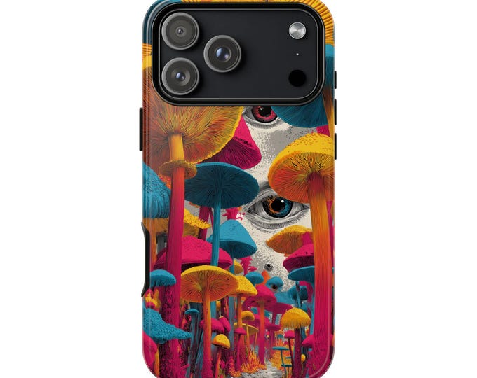 Psychedelic Mushroom Trippy Eye Art Phone Case: iPhone, Galaxy, Pixel - Lifetime Warranty