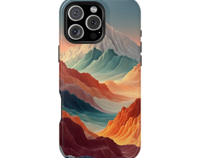 Vector Mountain Peaks Gradient Phone Case: iPhone, Galaxy, Pixel - Lifetime Warranty