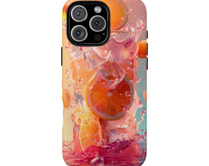 Citrus Fizzy Fruit Splash Phone Case: Tough Cover for iPhone (MagSafe Compatible), Samsung Galaxy, Pixel
