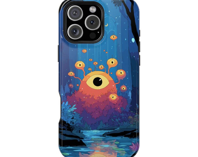 Eye Monster Forest Artwork Phone Case: iPhone, Galaxy, Pixel - Lifetime Warranty