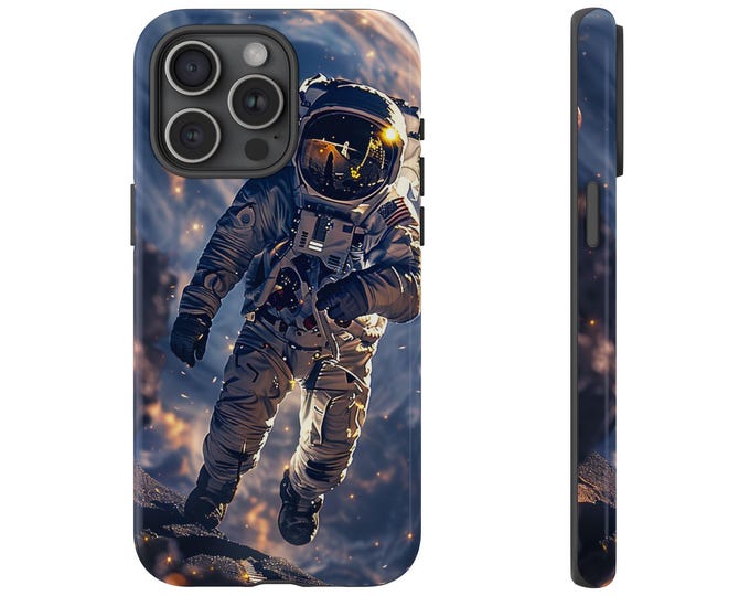 Space Explorer Astronaut Walking Phone Case: iPhone, Galaxy, Pixel - Lifetime Warranty