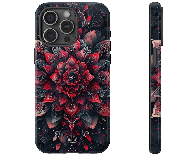 Boho Mandala Flower Lotus Floral Phone Case: iPhone, Galaxy, Pixel - Lifetime Warranty